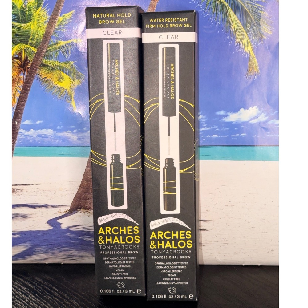 Arches & Halos Brow Gel Duo Clear Natural Hold & Water Resistant Firm Hold 3mL
